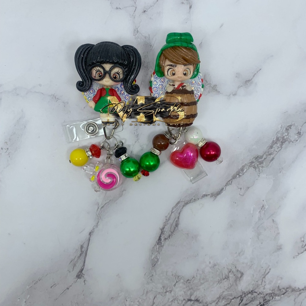 Mexican Chavo or Girl Clay Badge Reel